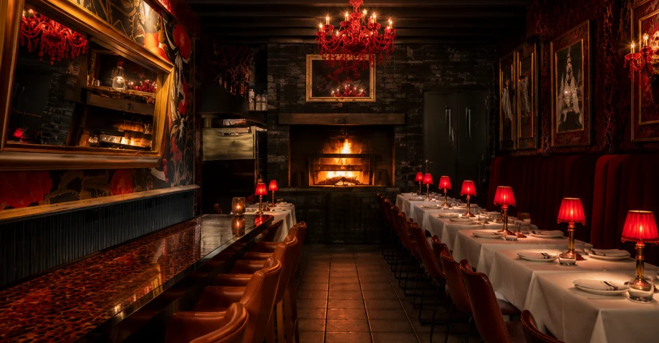Happy hour East Village NYC at Andrew Steak Society with dry-aged steak and cocktails