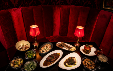 Cocktails and dry-aged steak at Andrew Steak Society in East Village NYC