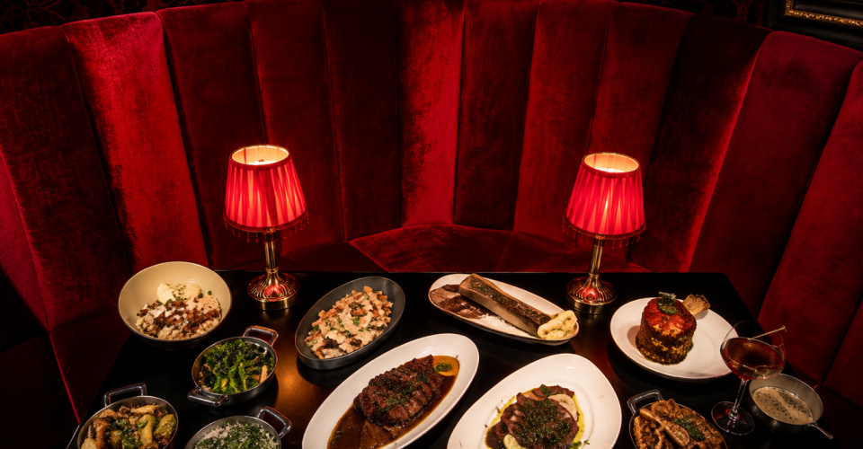 Cocktails and dry-aged steak at Andrew Steak Society in East Village NYC